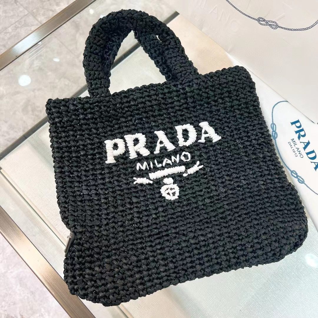Prada Small Crochet Tote Bag 1BG422 view 1