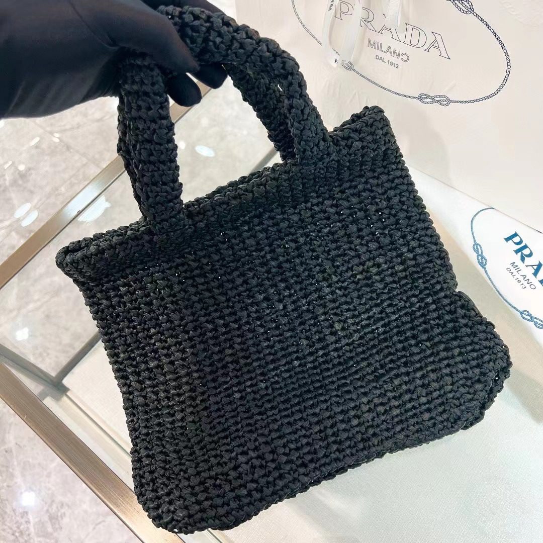 Prada Small Crochet Tote Bag 1BG422 view 3