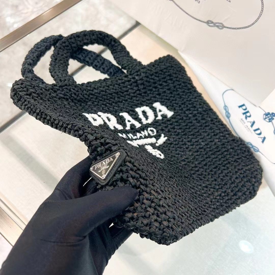 Prada Small Crochet Tote Bag 1BG422 view 5