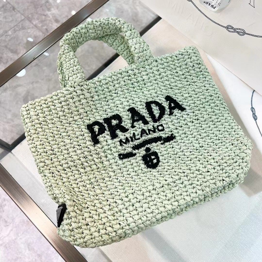 Prada Small Crochet Tote Bag 1BG422 view 1
