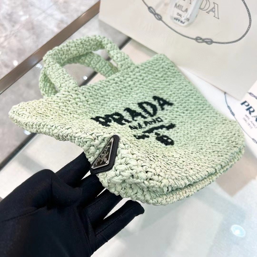 Prada Small Crochet Tote Bag 1BG422 view 7