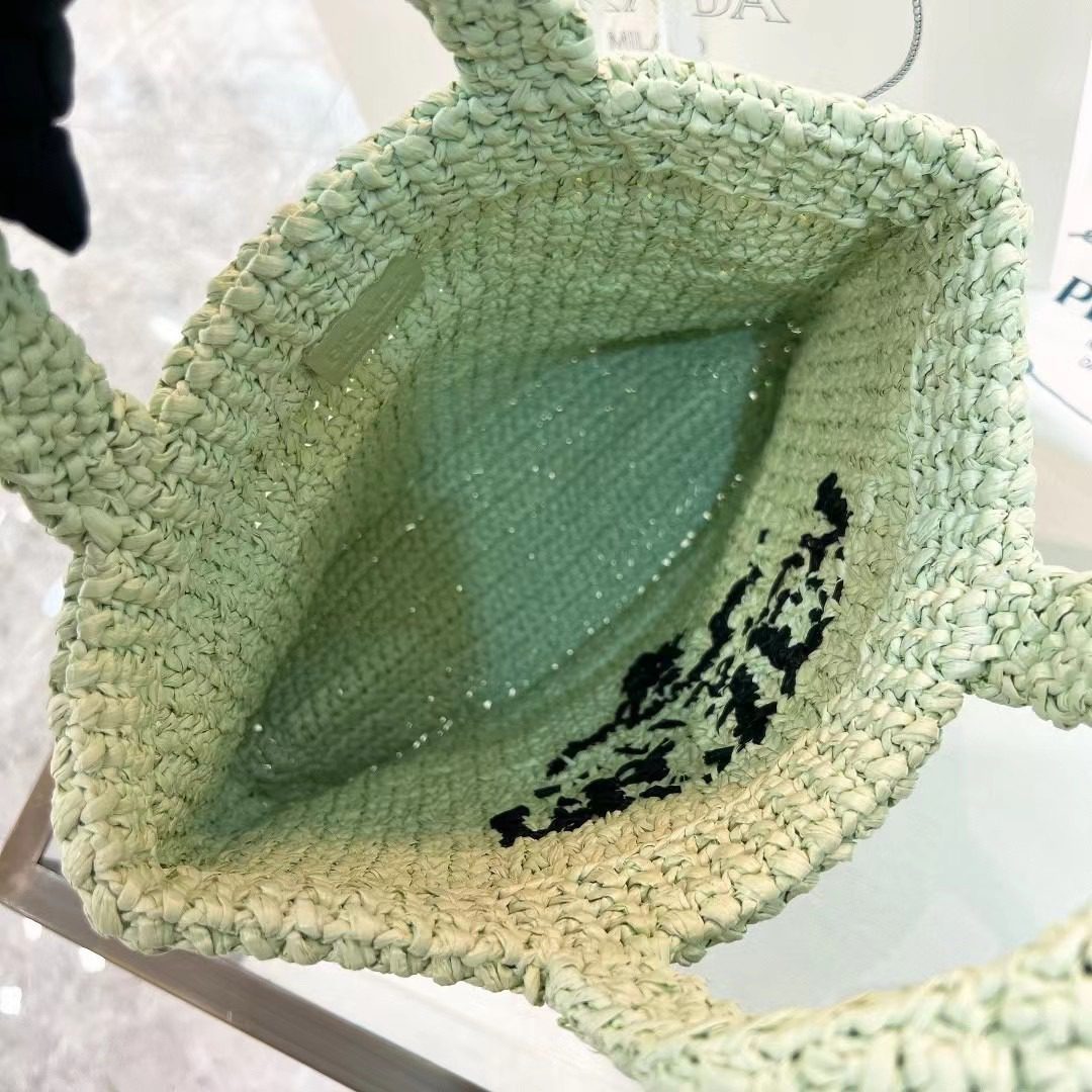Prada Small Crochet Tote Bag 1BG422 view 8