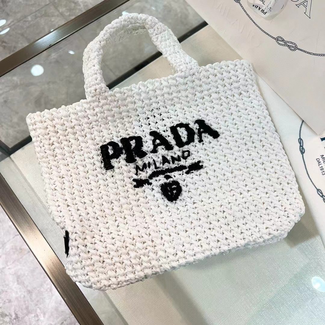 Prada Small Crochet Tote Bag 1BG422 view 1