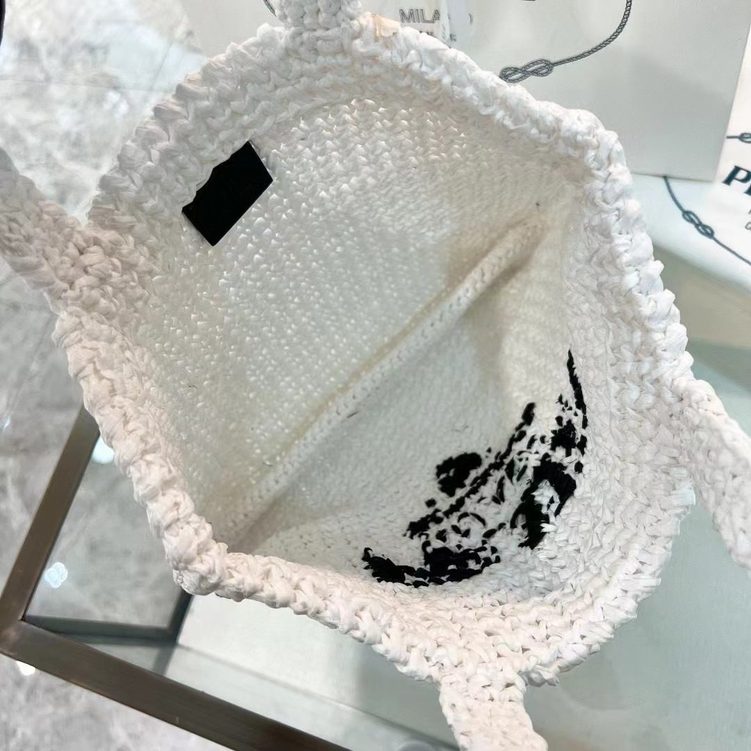 Prada Small Crochet Tote Bag 1BG422 view 8