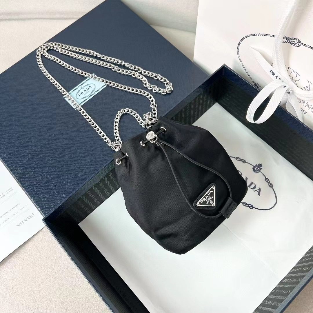 Prada Mini Drawstring Bucket Bag view 1