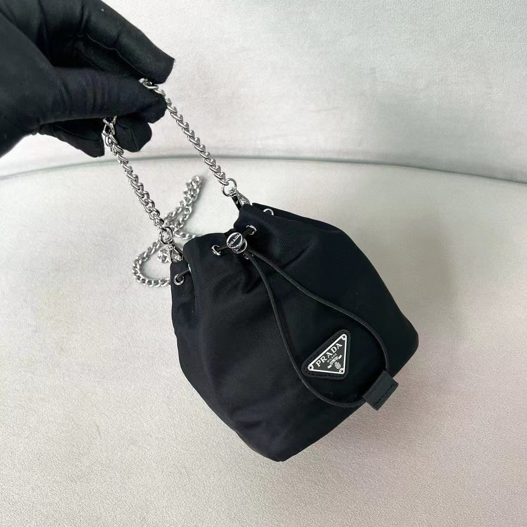 Prada Mini Drawstring Bucket Bag view 2