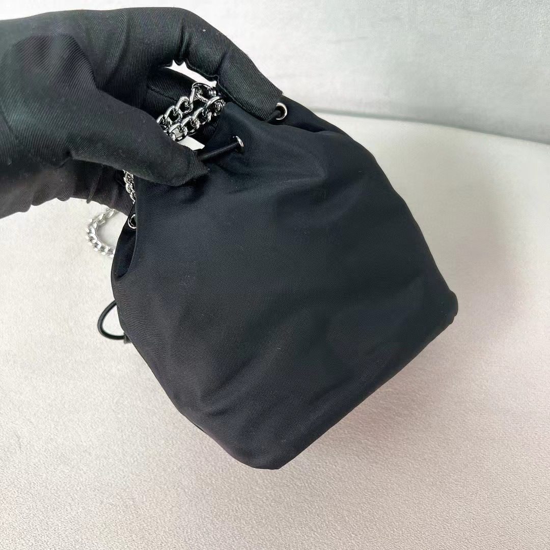 Prada Mini Drawstring Bucket Bag view 3