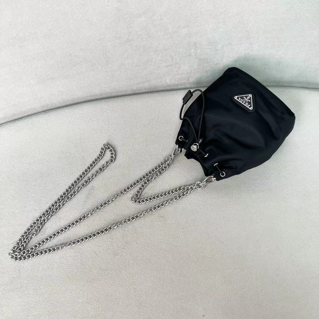 Prada Mini Drawstring Bucket Bag view 4
