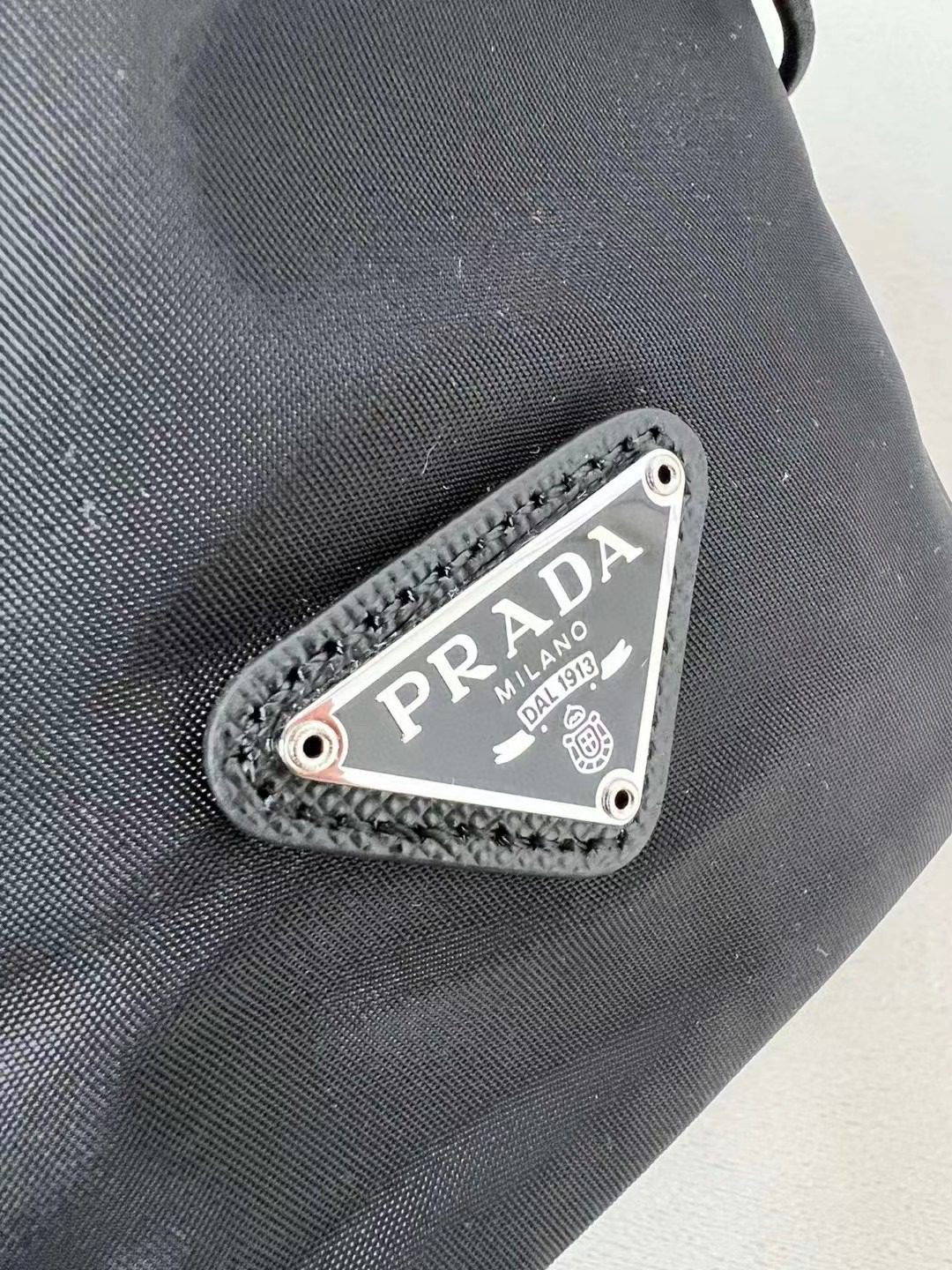 Prada Mini Drawstring Bucket Bag view 5