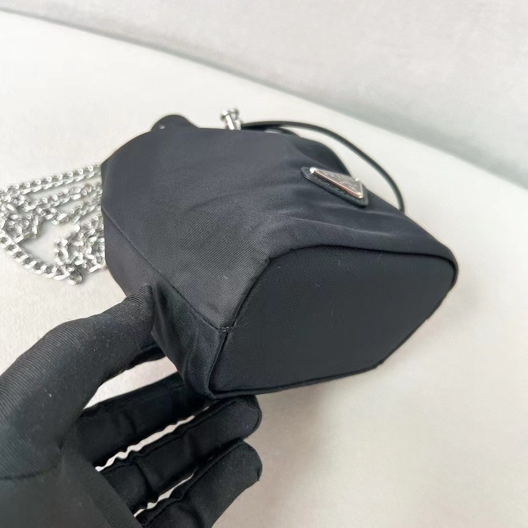 Prada Mini Drawstring Bucket Bag view 6