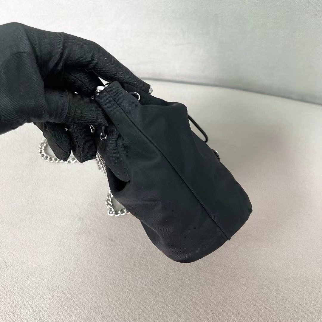 Prada Mini Drawstring Bucket Bag view 9
