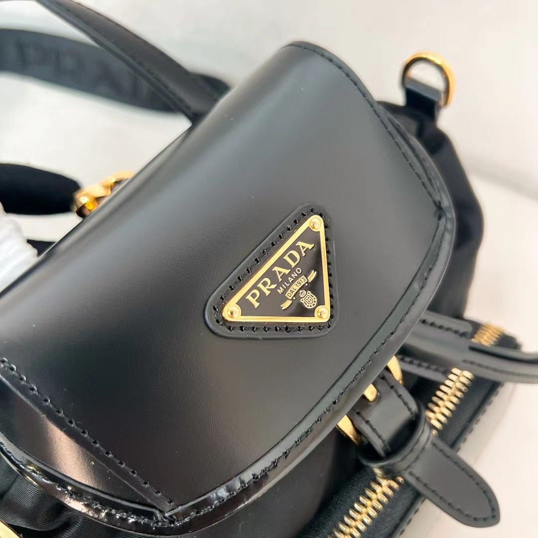 Prada Re-Nylon and Brushed Leather Bag 1BZ075 view 6