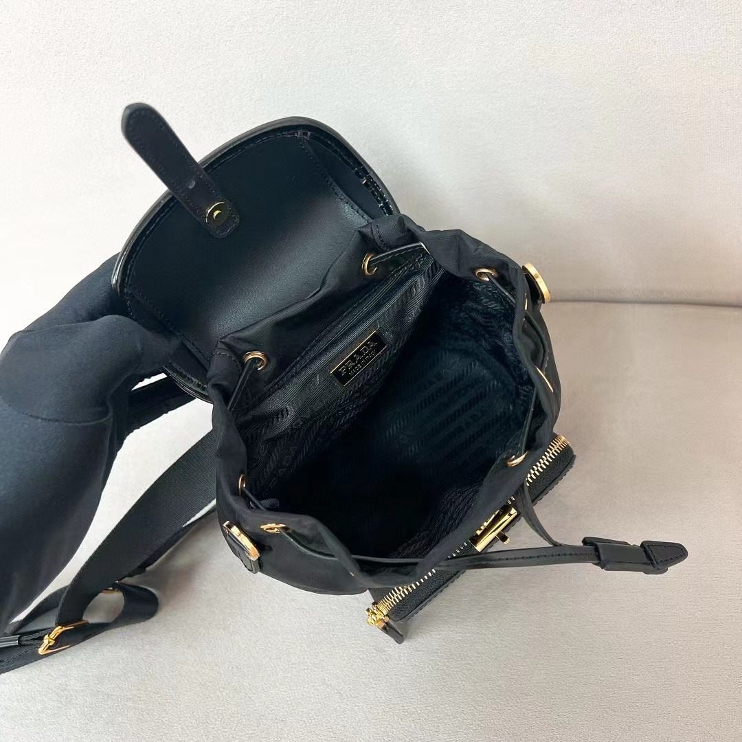 Prada Re-Nylon and Brushed Leather Bag 1BZ075 view 8