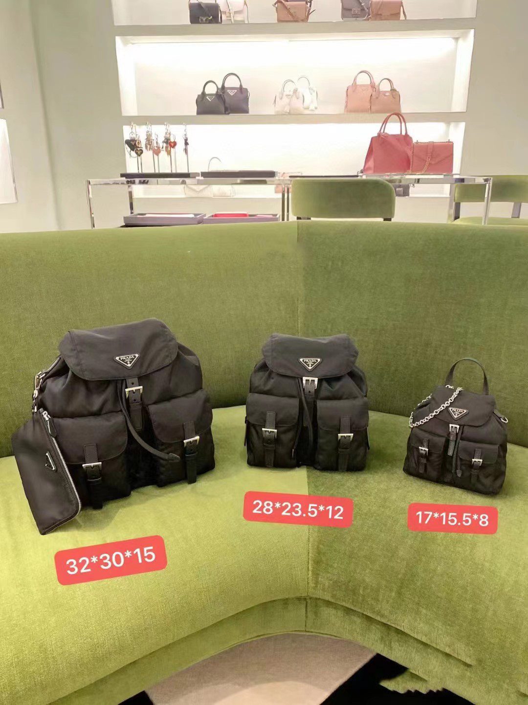 Prada Re-Nylon Backpack with pouch 1BZ811 view 10