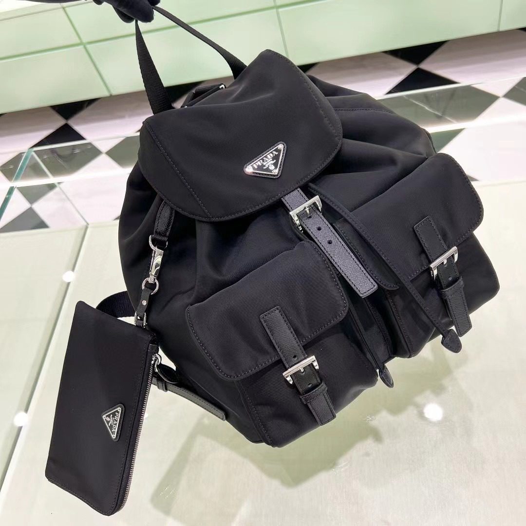 Prada Re-Nylon Backpack with pouch 1BZ811 view 2