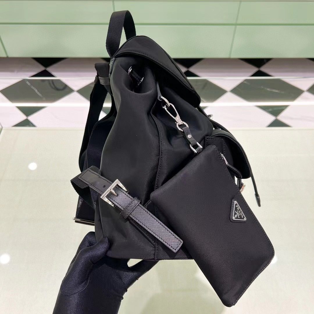 Prada Re-Nylon Backpack with pouch 1BZ811 view 4