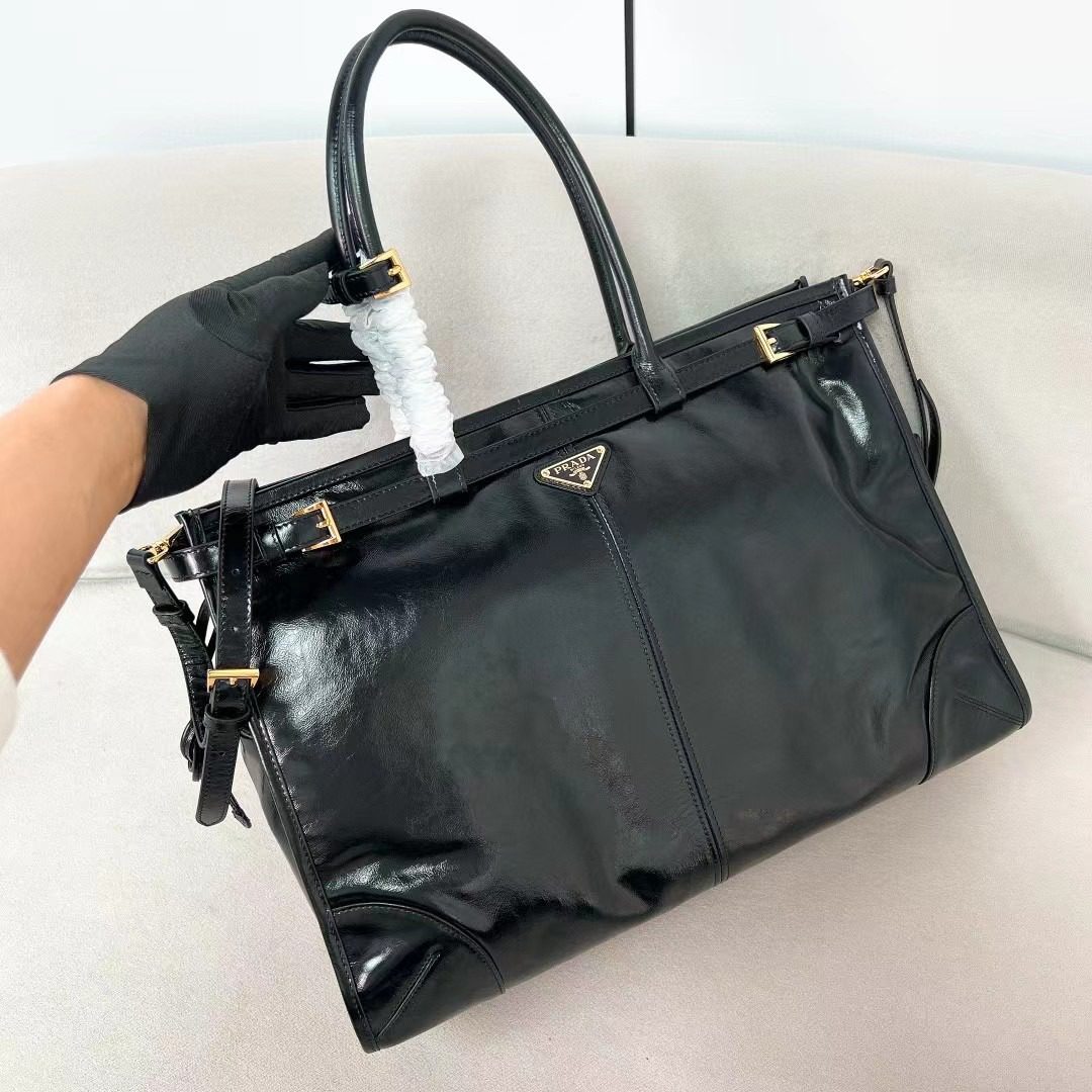 Prada LuxSoft Leather Handbag 1BA433/1BA439 view 1