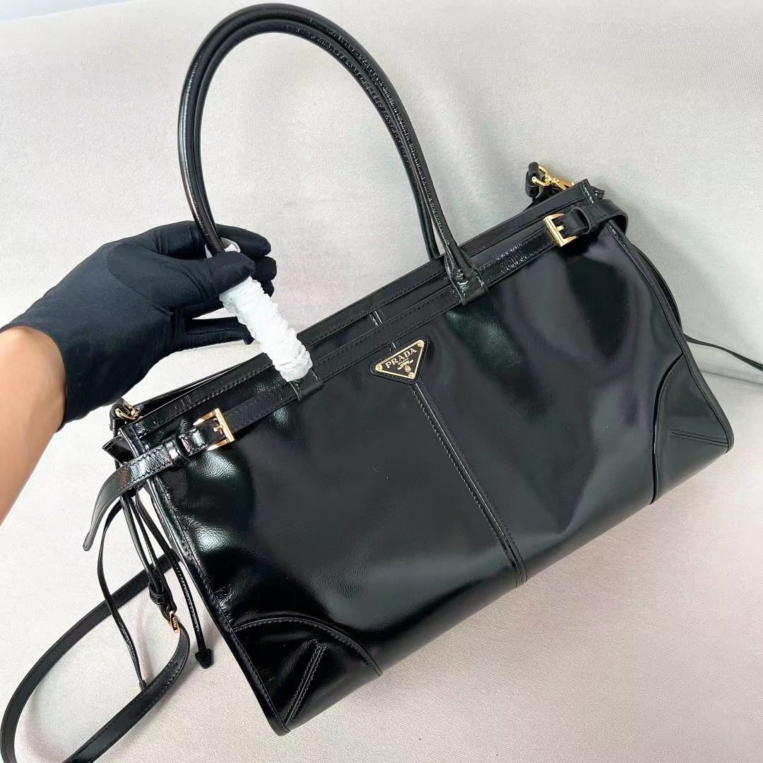 Prada LuxSoft Leather Handbag 1BA433/1BA439 view 2