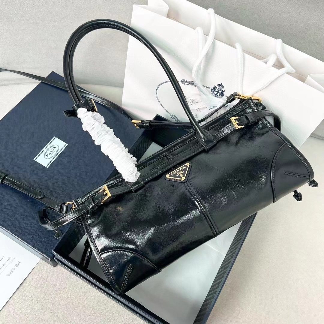 Prada LuxSoft Leather Handbag 1BA426 view 1