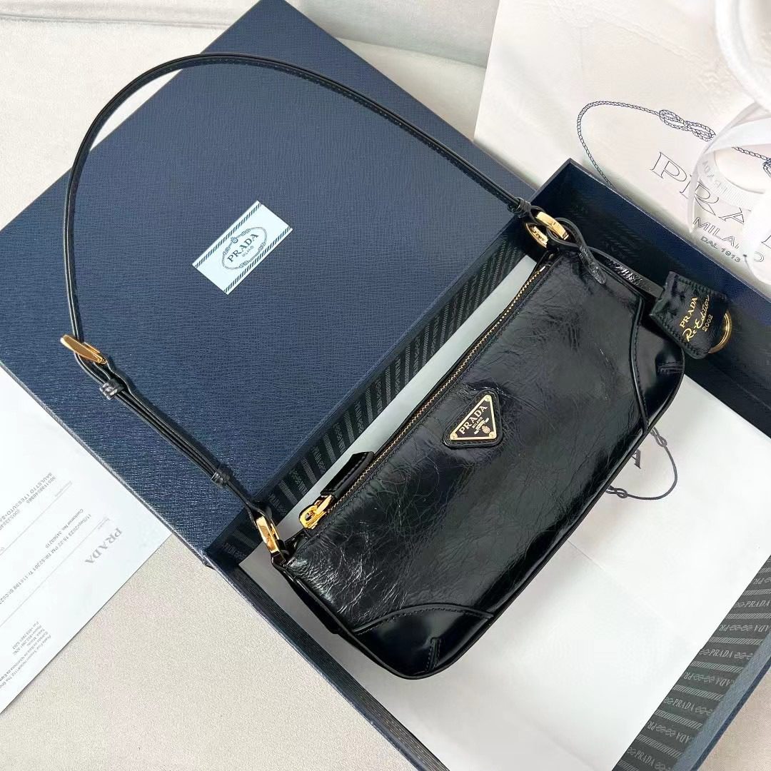 Prada Re-Edition 2002 Small Leather Shoulder Bag 1BC201 view 1