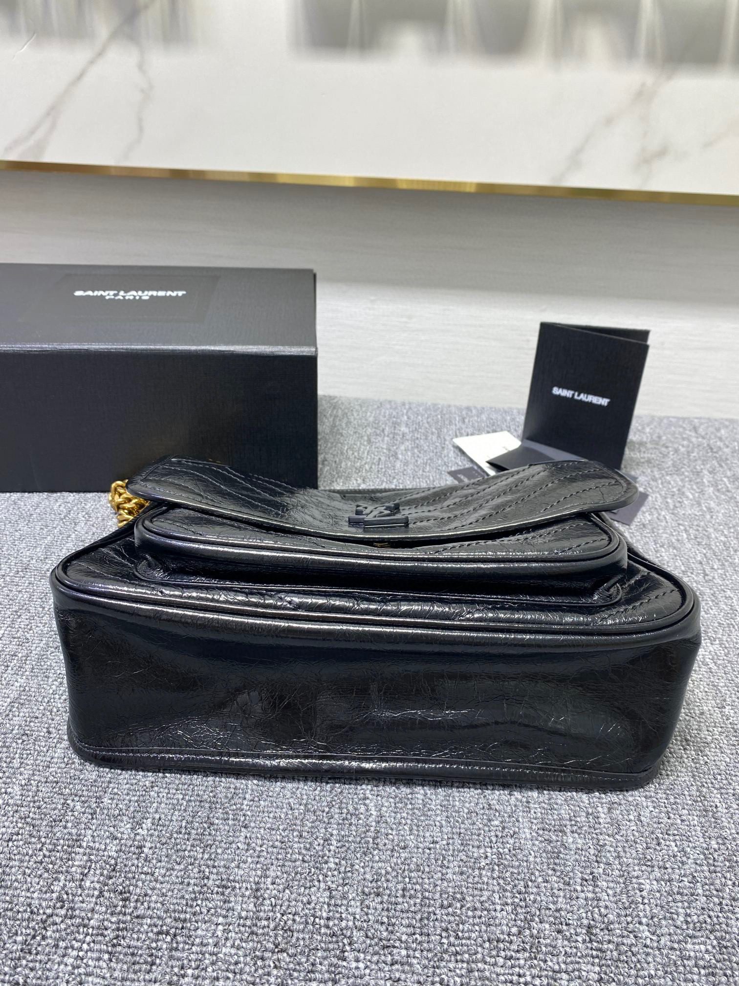 Saint Laurent Niki Bag in Crinkled Calfskin view 3