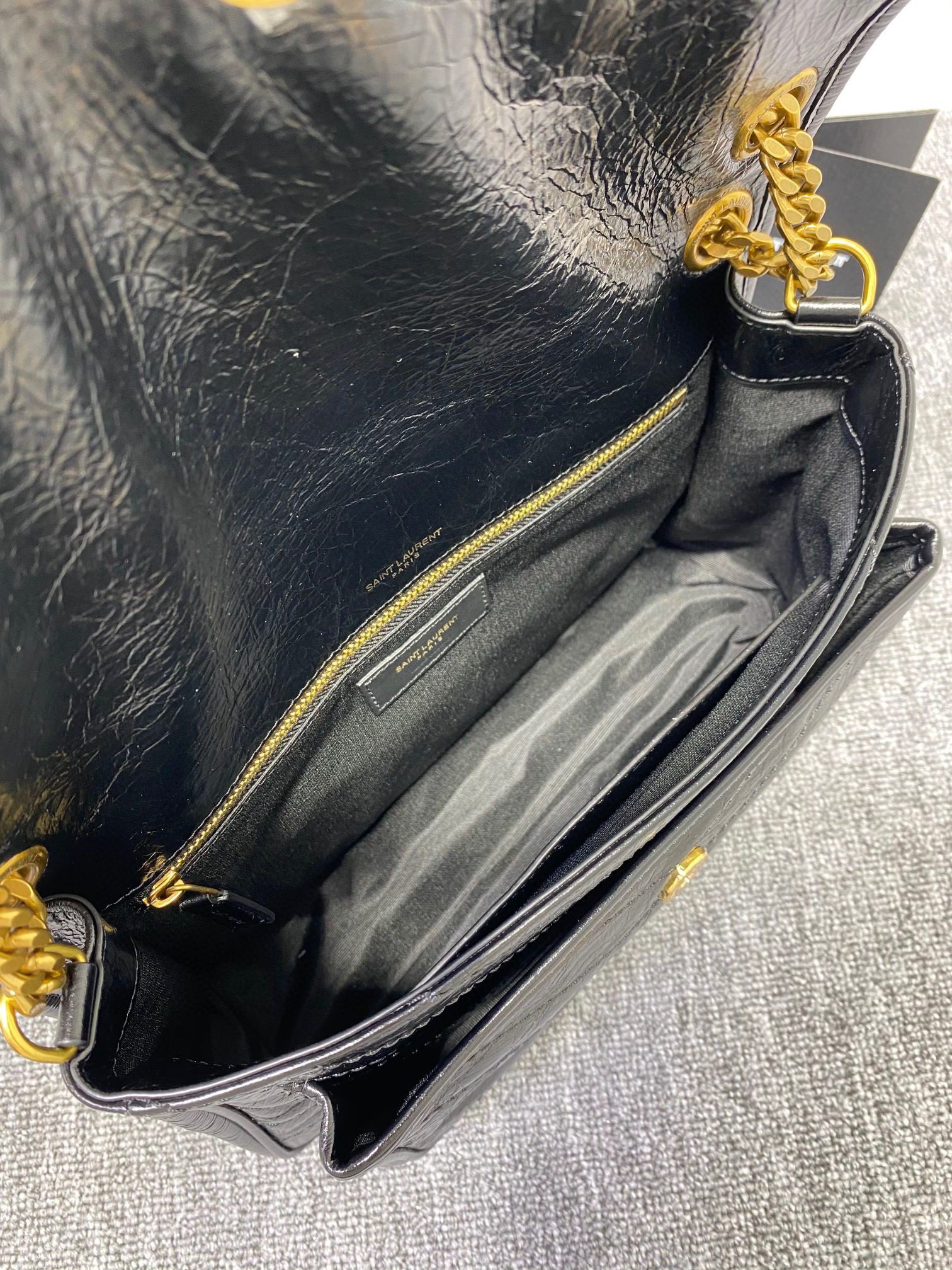 Saint Laurent Niki Bag in Crinkled Calfskin view 8