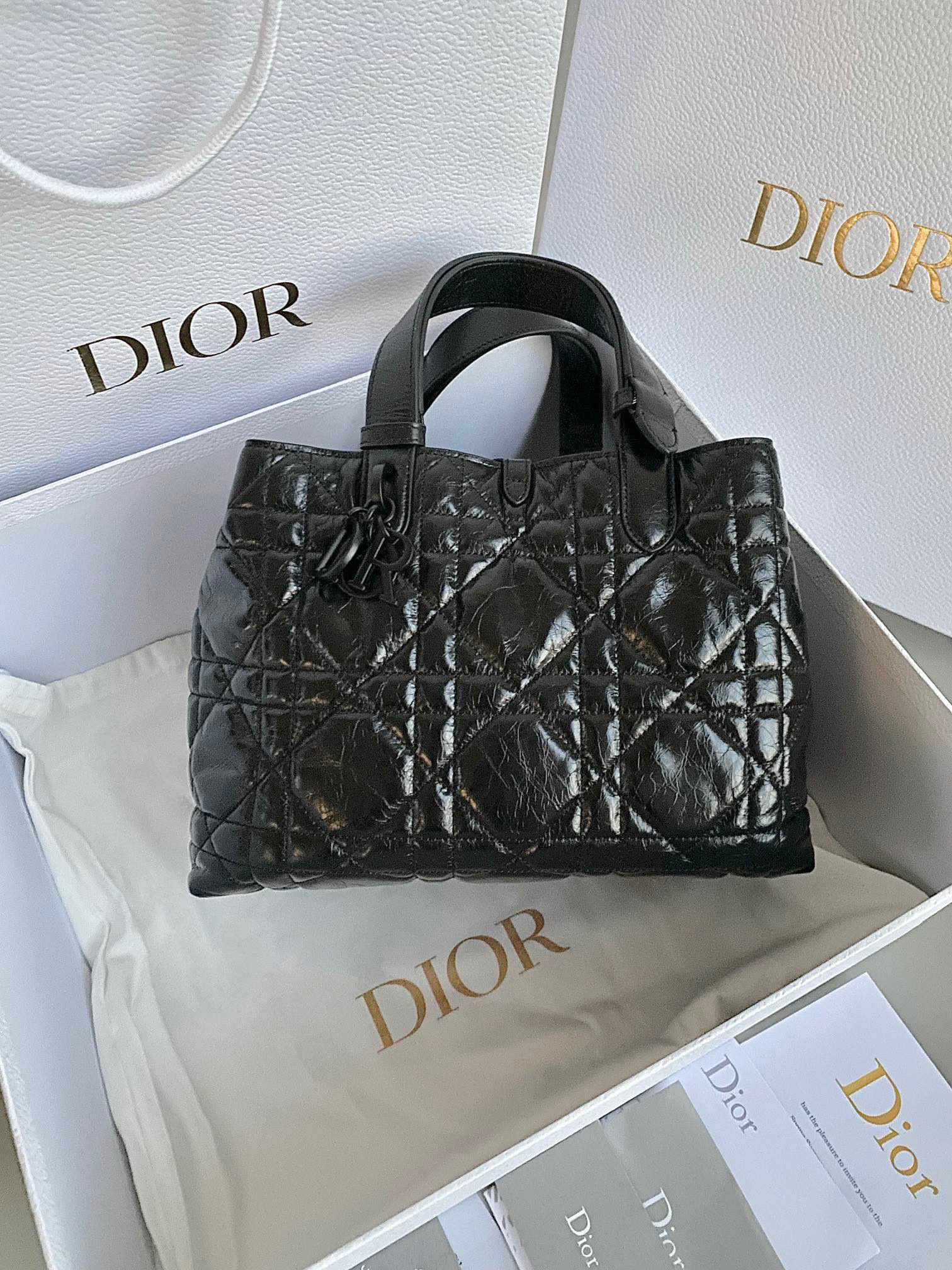 Dior Toujours Bag Crinkled Calfskin view 1
