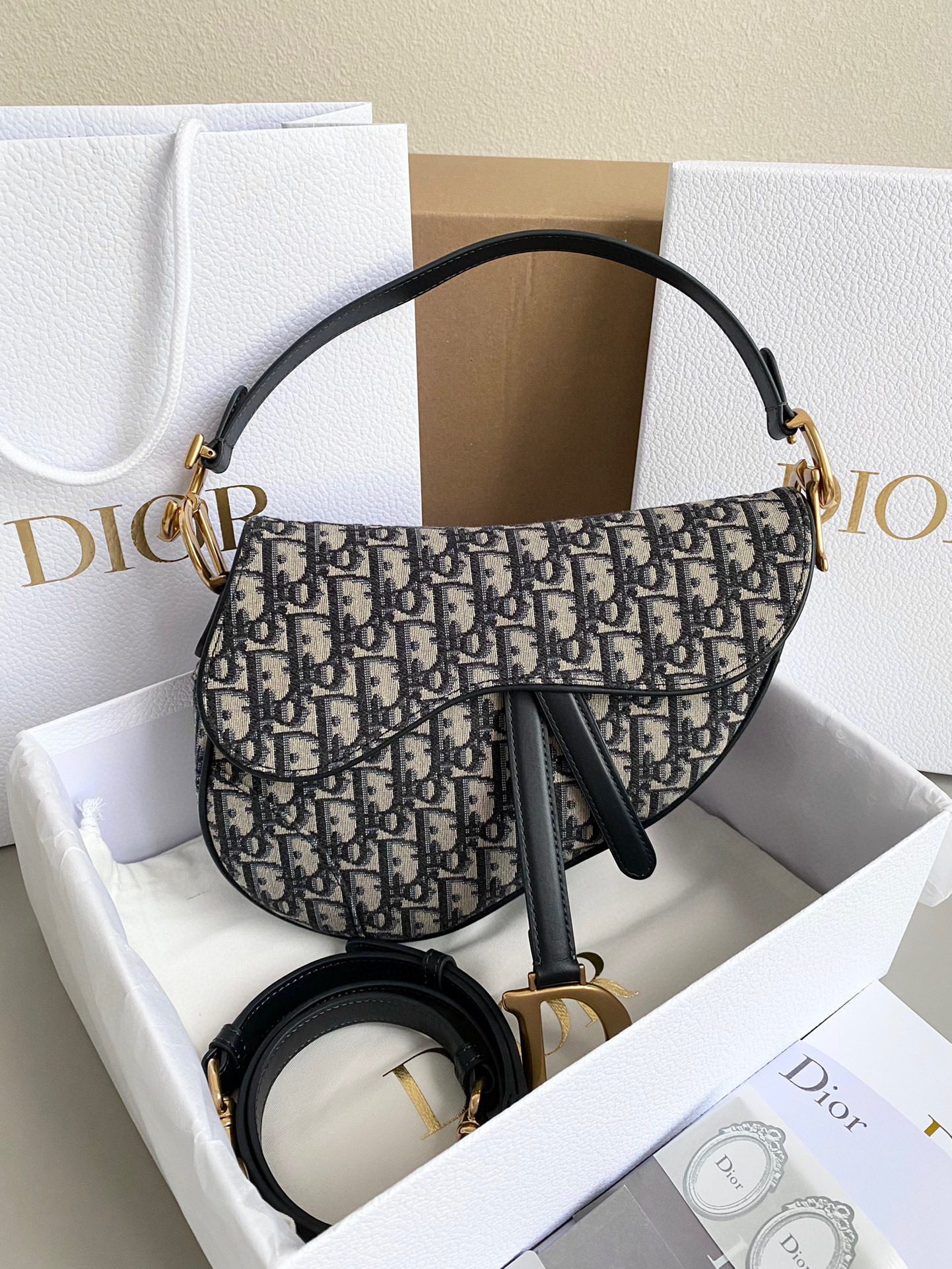 Dior Saddle Bag with Strap view 1
