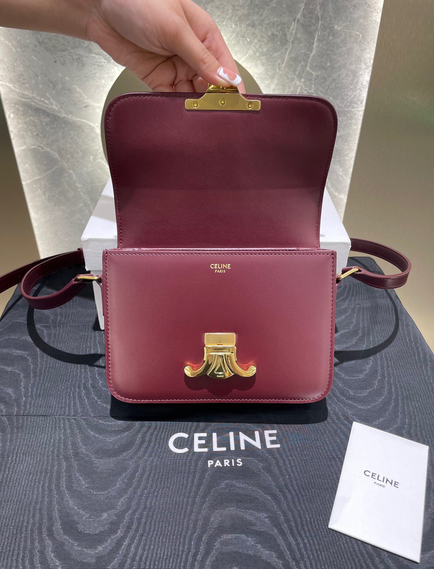 Celine Teen Triomphe Bag view 4