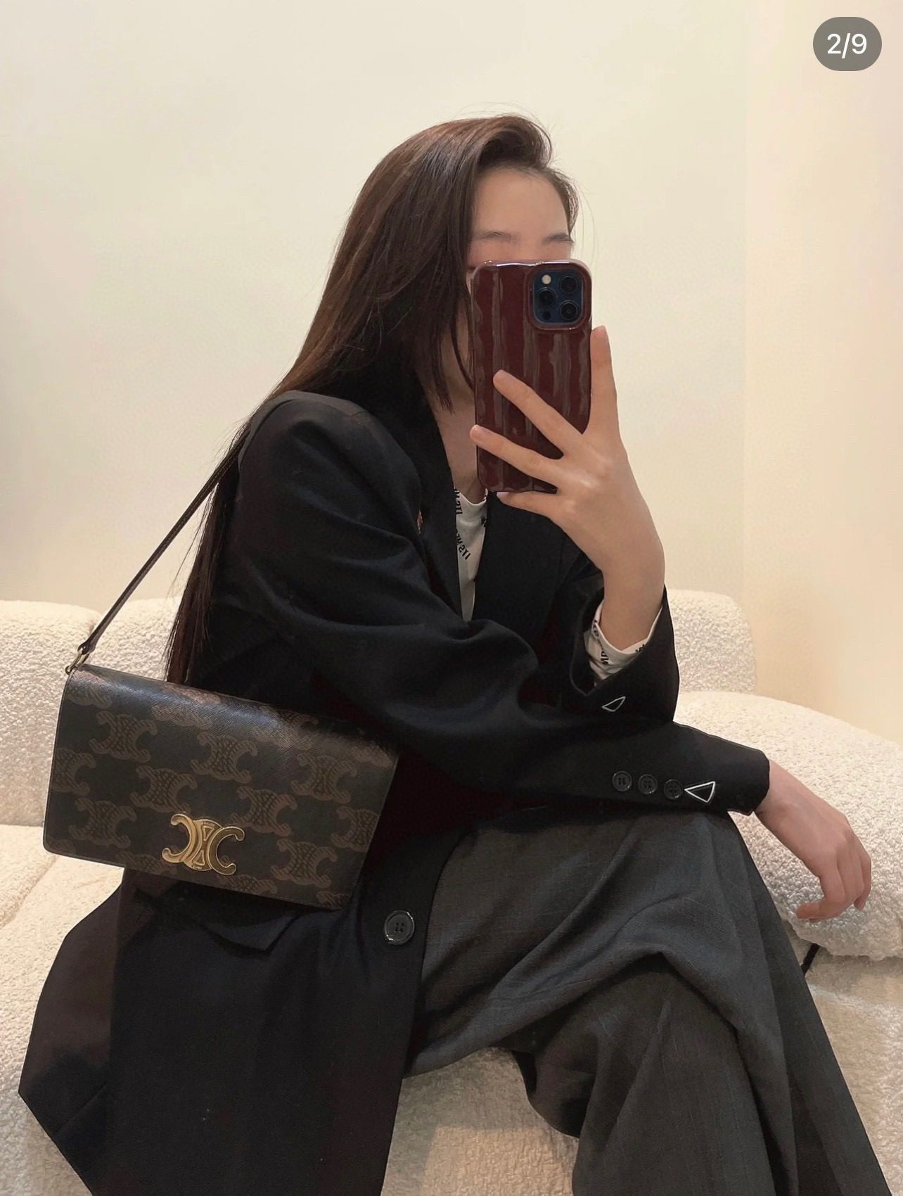 Celine Trapeze Triomphe Bag view 9
