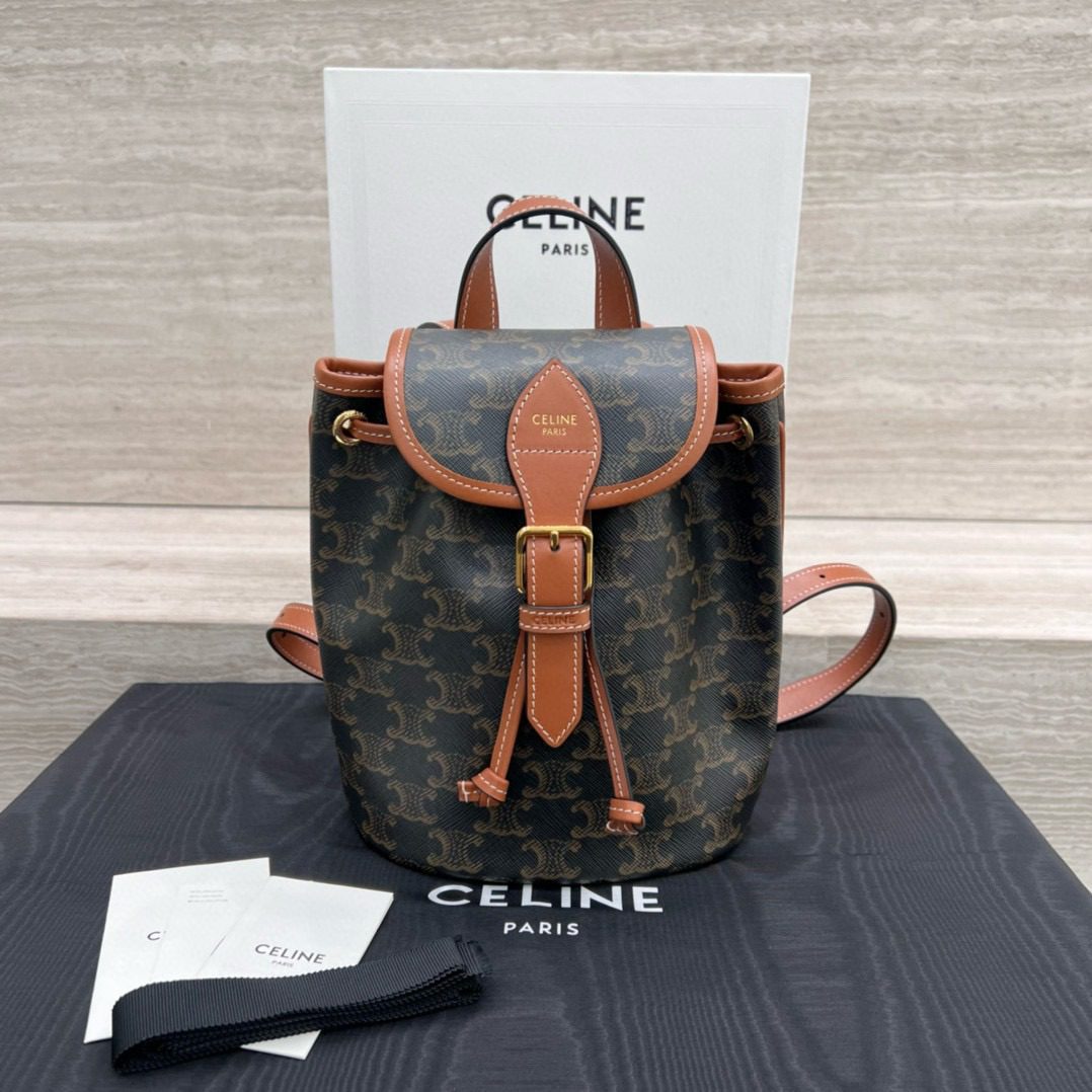 Celine FOLCO Triomphe Canvas Mini Backpack view 1
