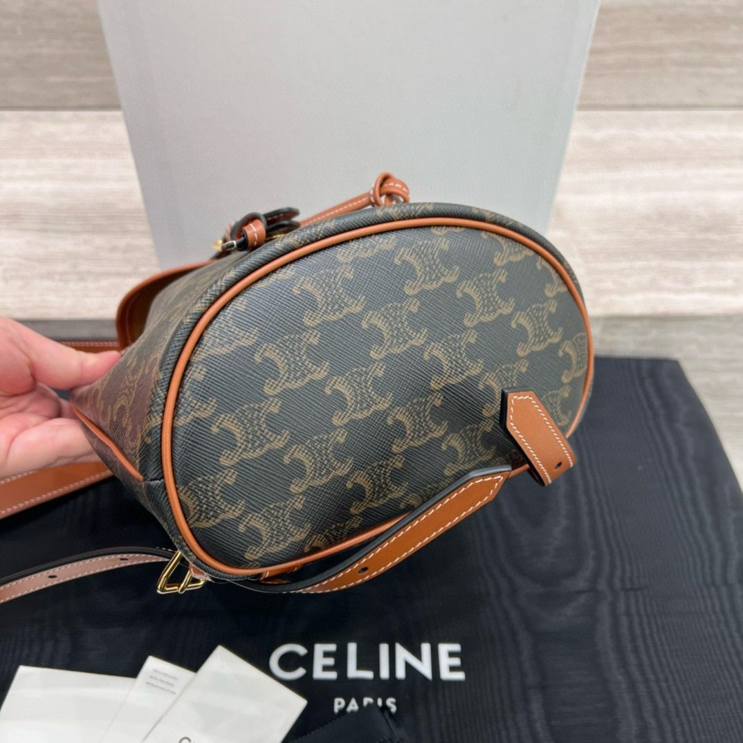 Celine FOLCO Triomphe Canvas Mini Backpack view 3