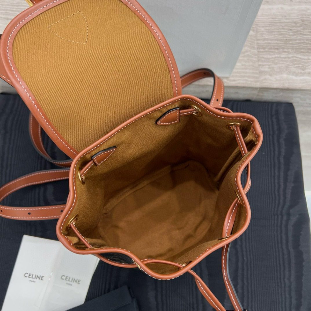 Celine FOLCO Triomphe Canvas Mini Backpack view 4