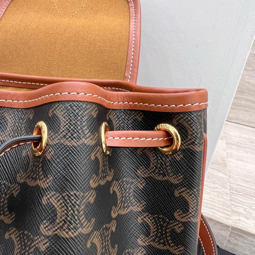 Celine FOLCO Triomphe Canvas Mini Backpack view 5