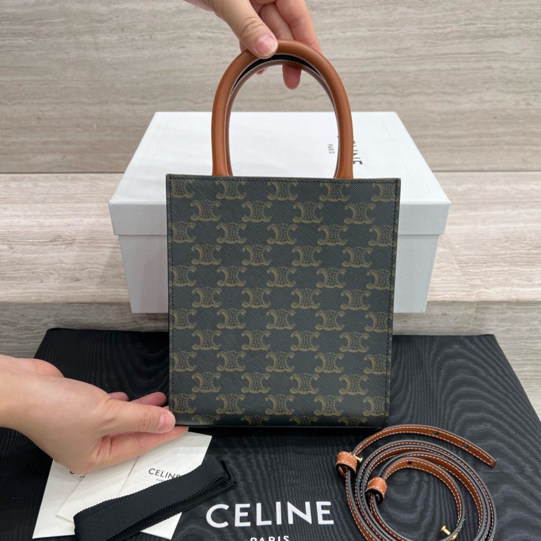Celine Mini Vertical CABAS Bag view 3