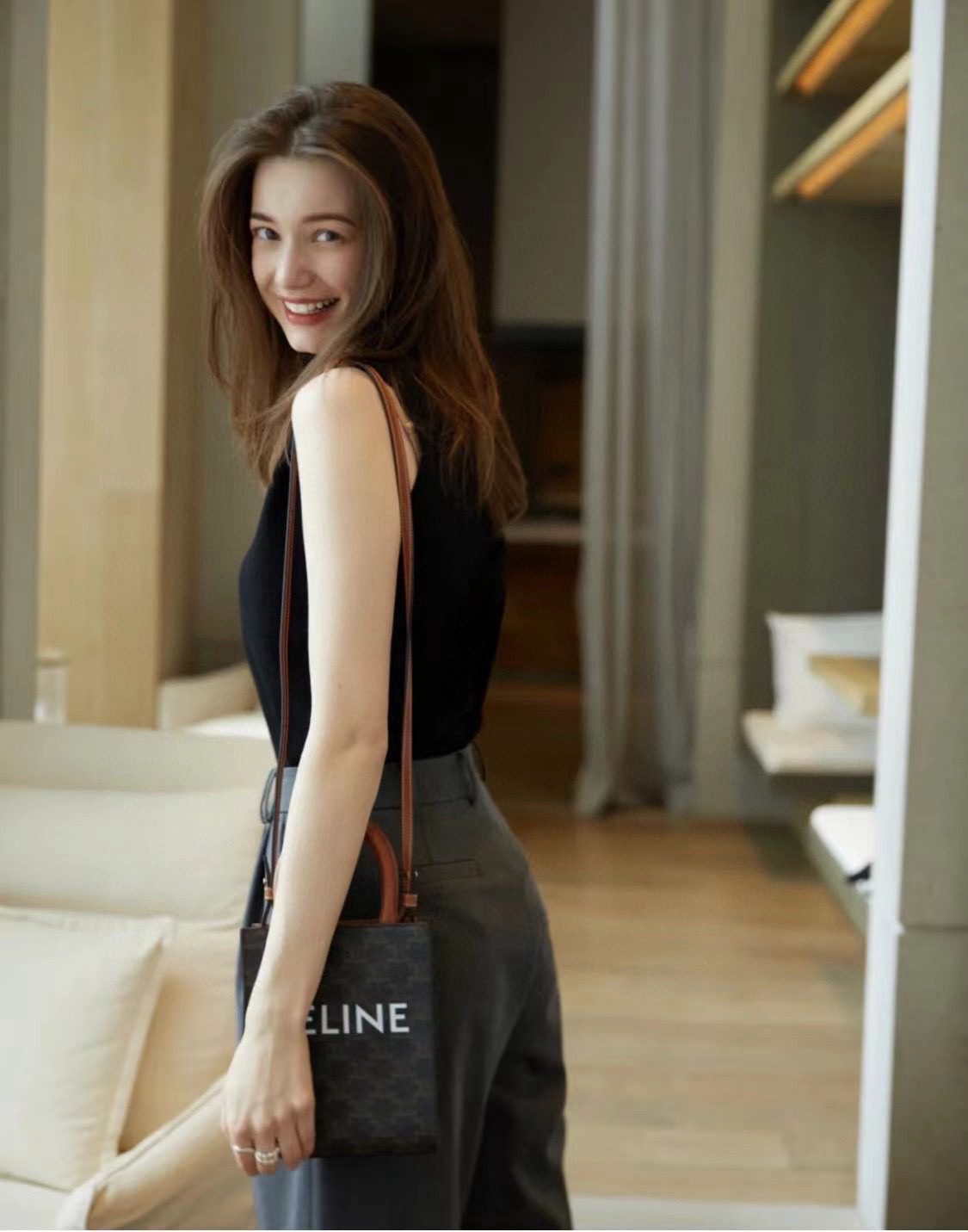 Celine Mini Vertical CABAS Bag view 9