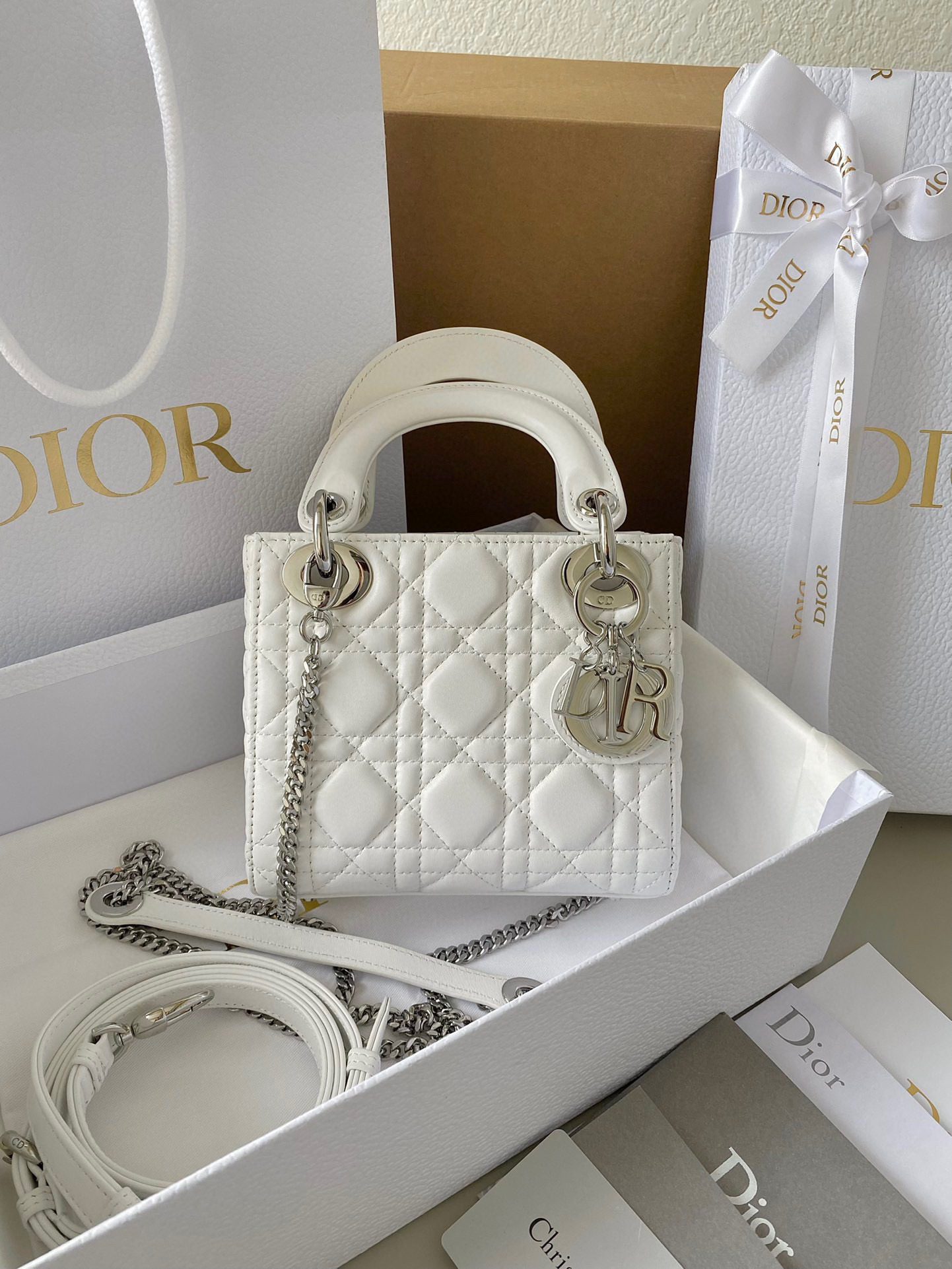 Dior Mini Lady Bag Lambskin view 2