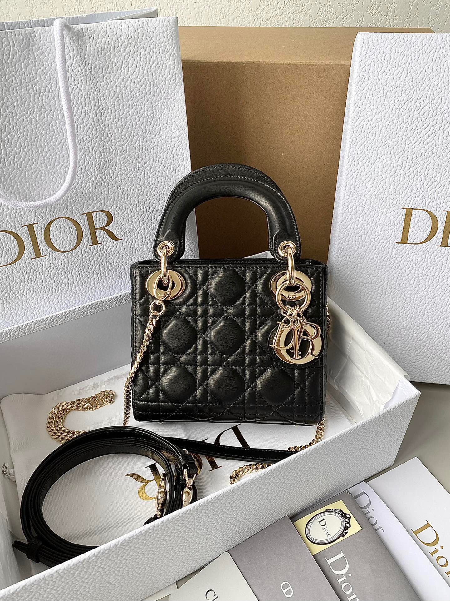 Dior Mini Lady Bag Lambskin view 4