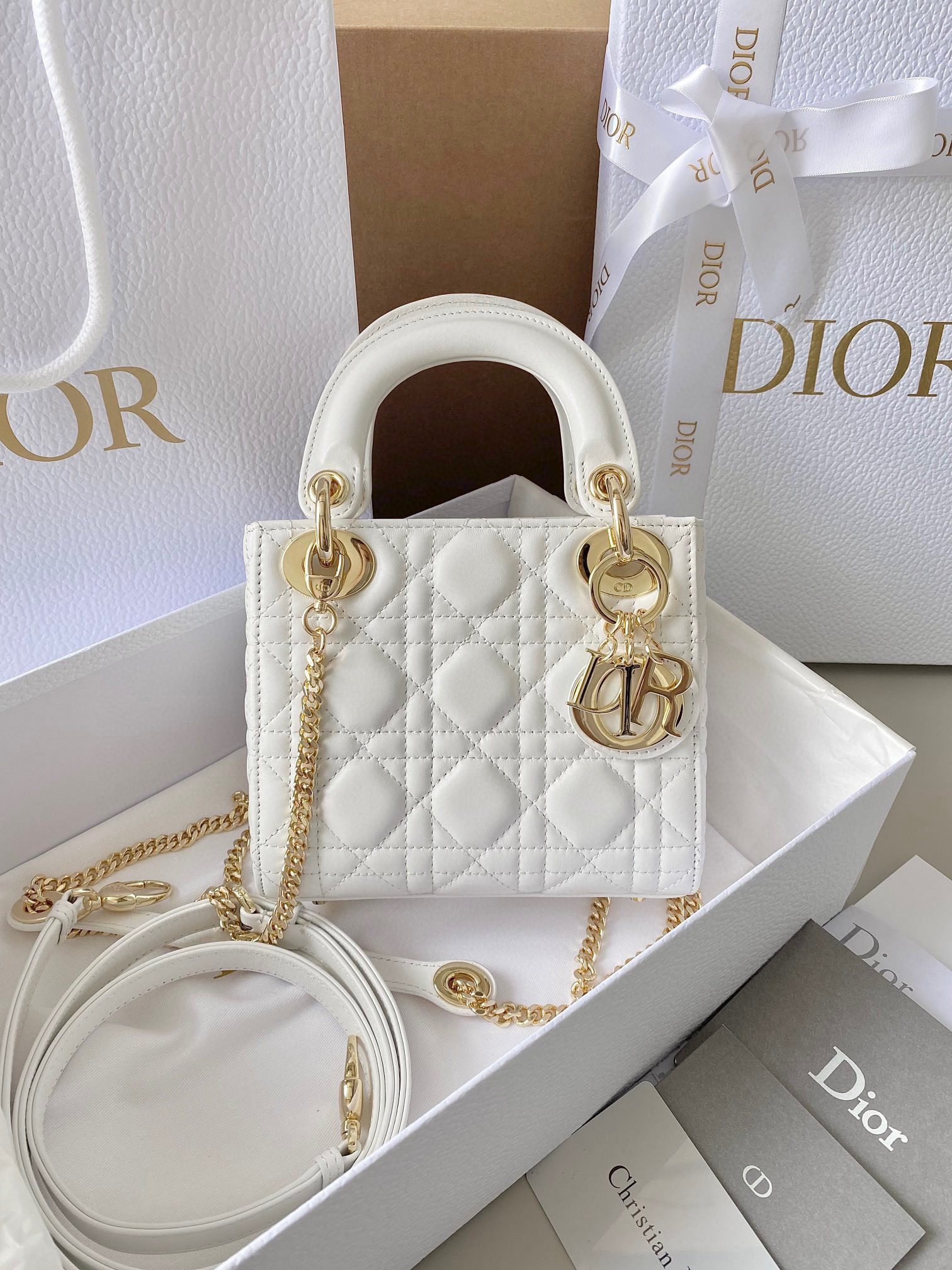 Dior Mini Lady Bag Lambskin view 5