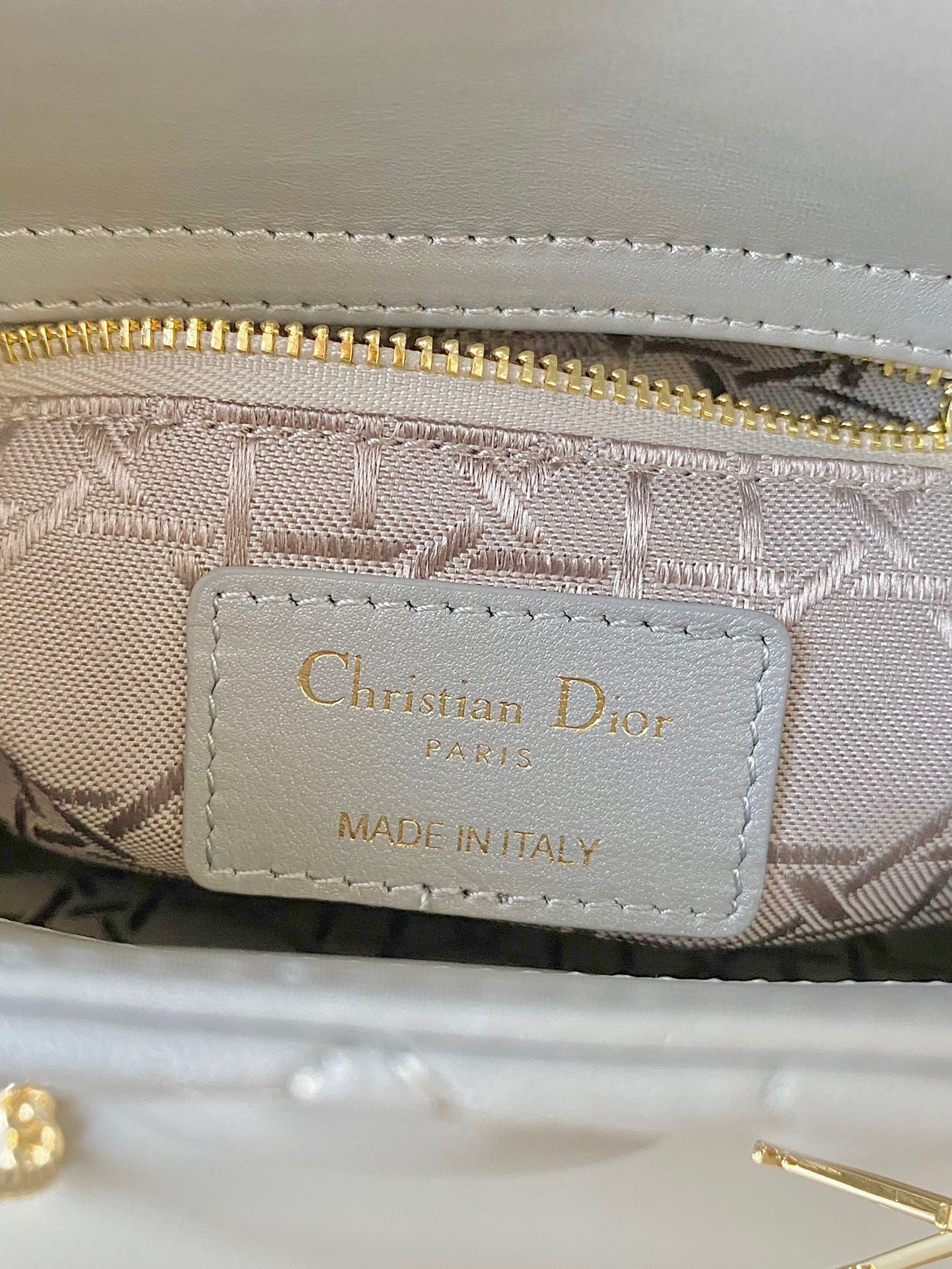 Dior Mini Lady Bag Pearlescent Lambskin view 6