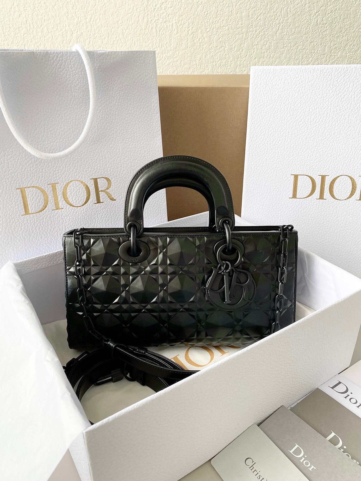 Dior D-Joy Bag with Diamond Motif view 1