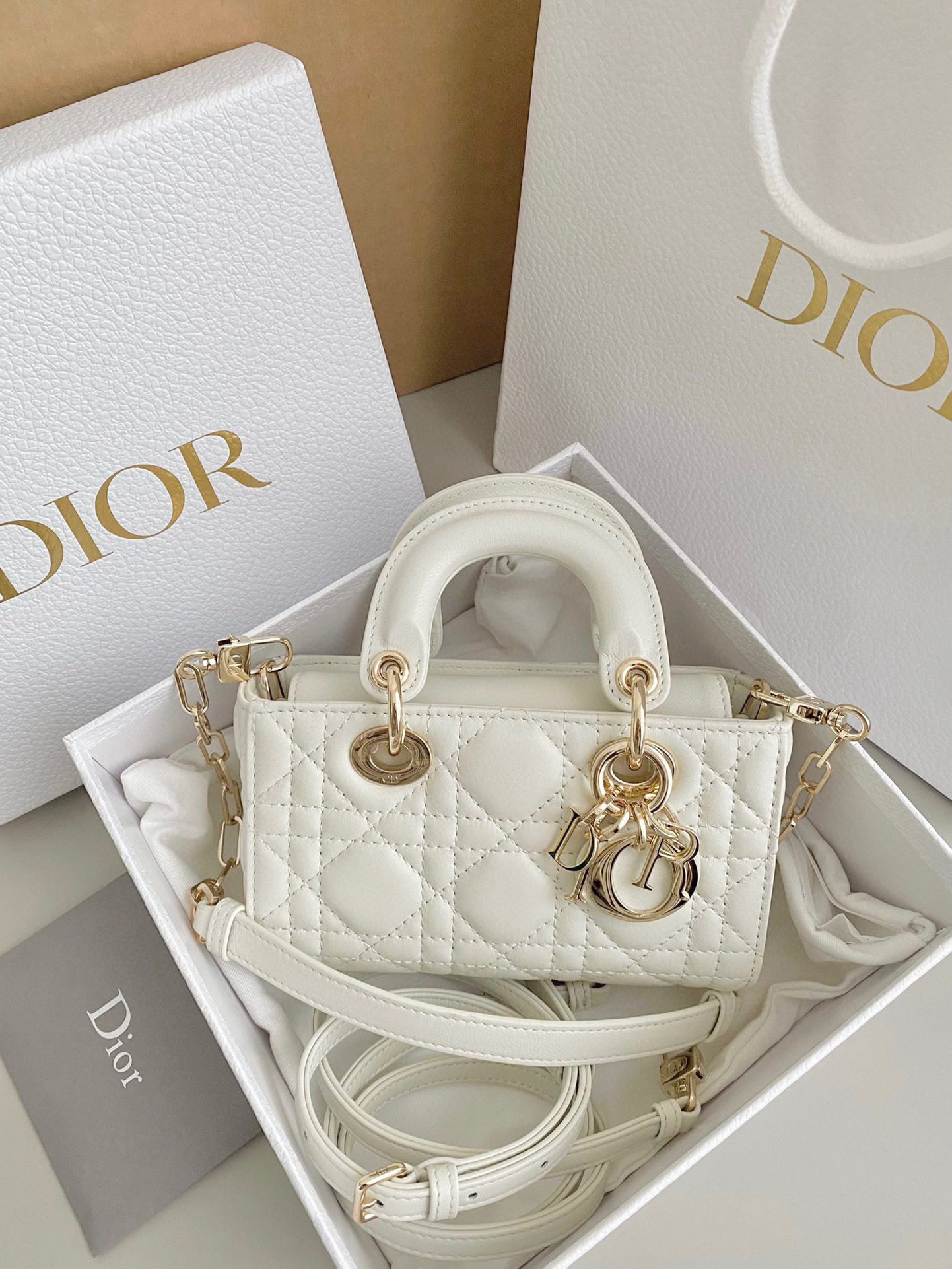 Dior 2023 D-Joy Bag Lambskin view 3