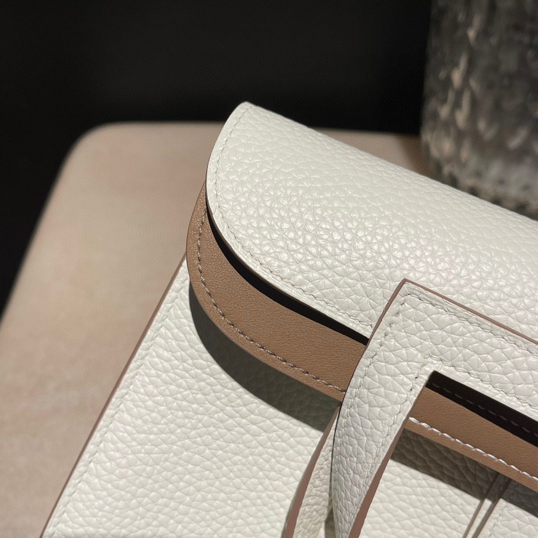 Hermès Halzan 25 :0T+D0 Clemence leather view 8