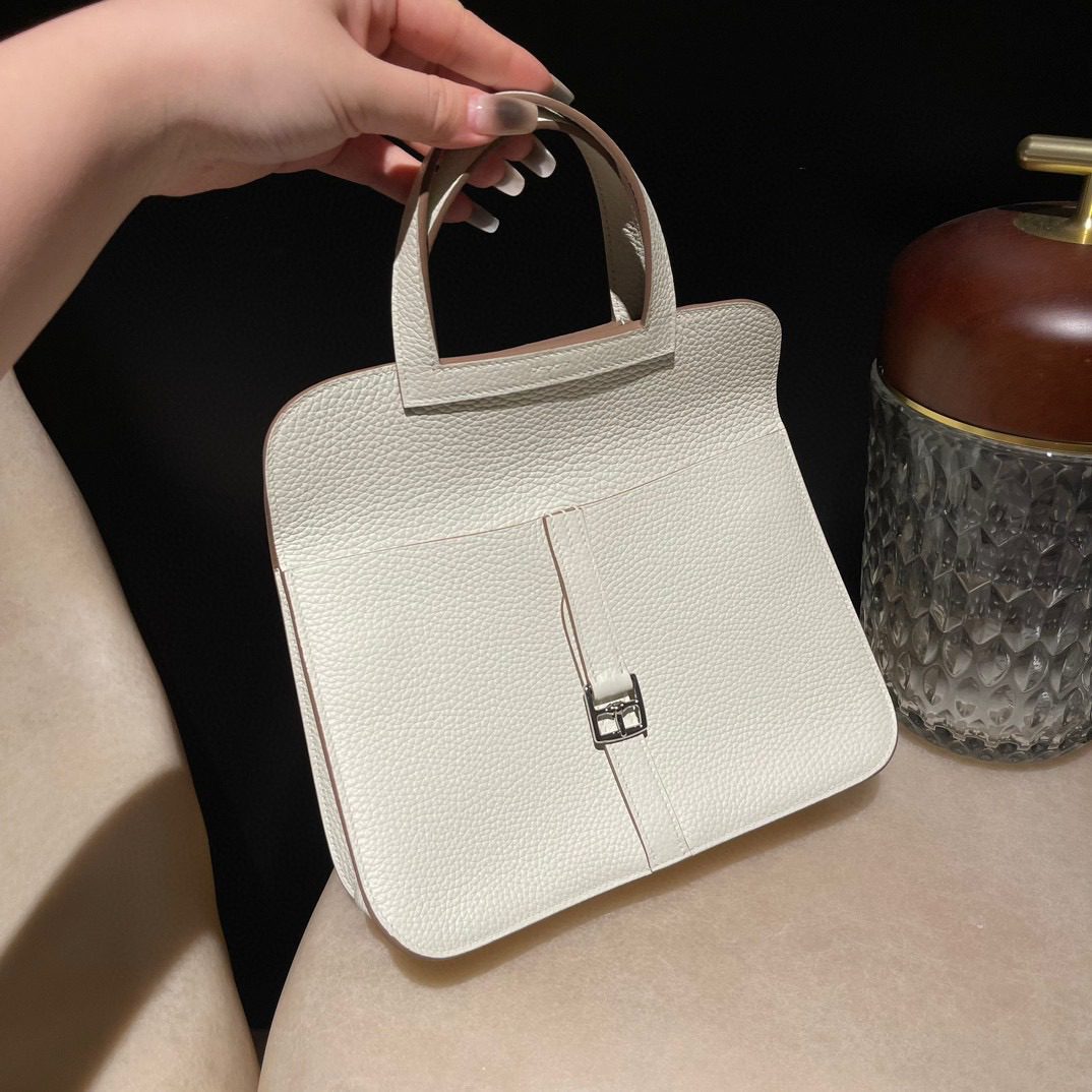 Hermès Halzan 25 :0T+D0 Clemence leather view 9