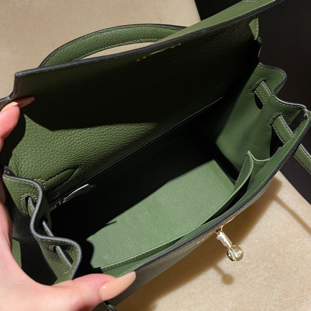 Hermès Kelly 28 :V6 Togo leather view 8