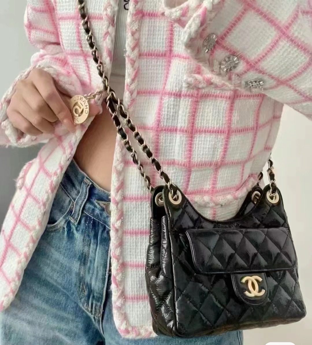 Chanel 23B Calfskin Hobo Bag view 10