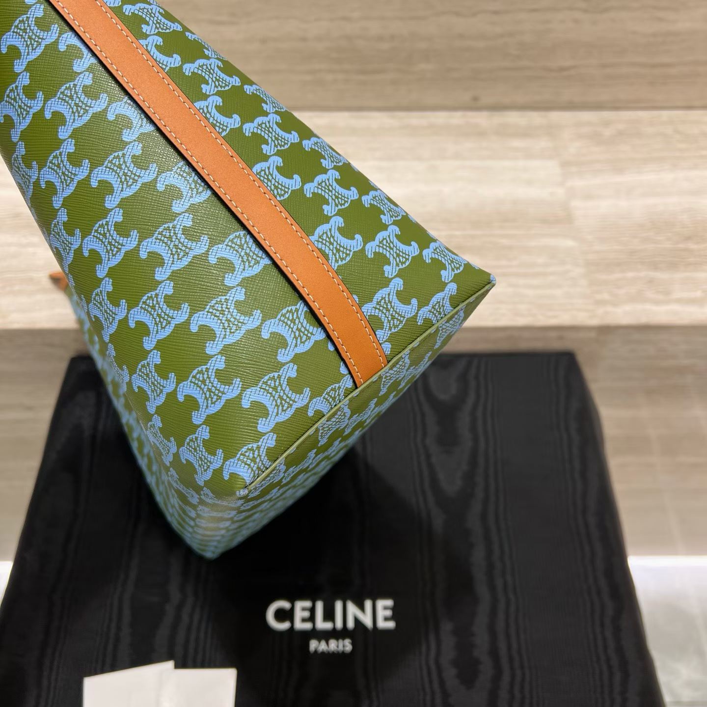 Celine Soft Shopper Bag In Triomphe Canvas And Calfskin view 4