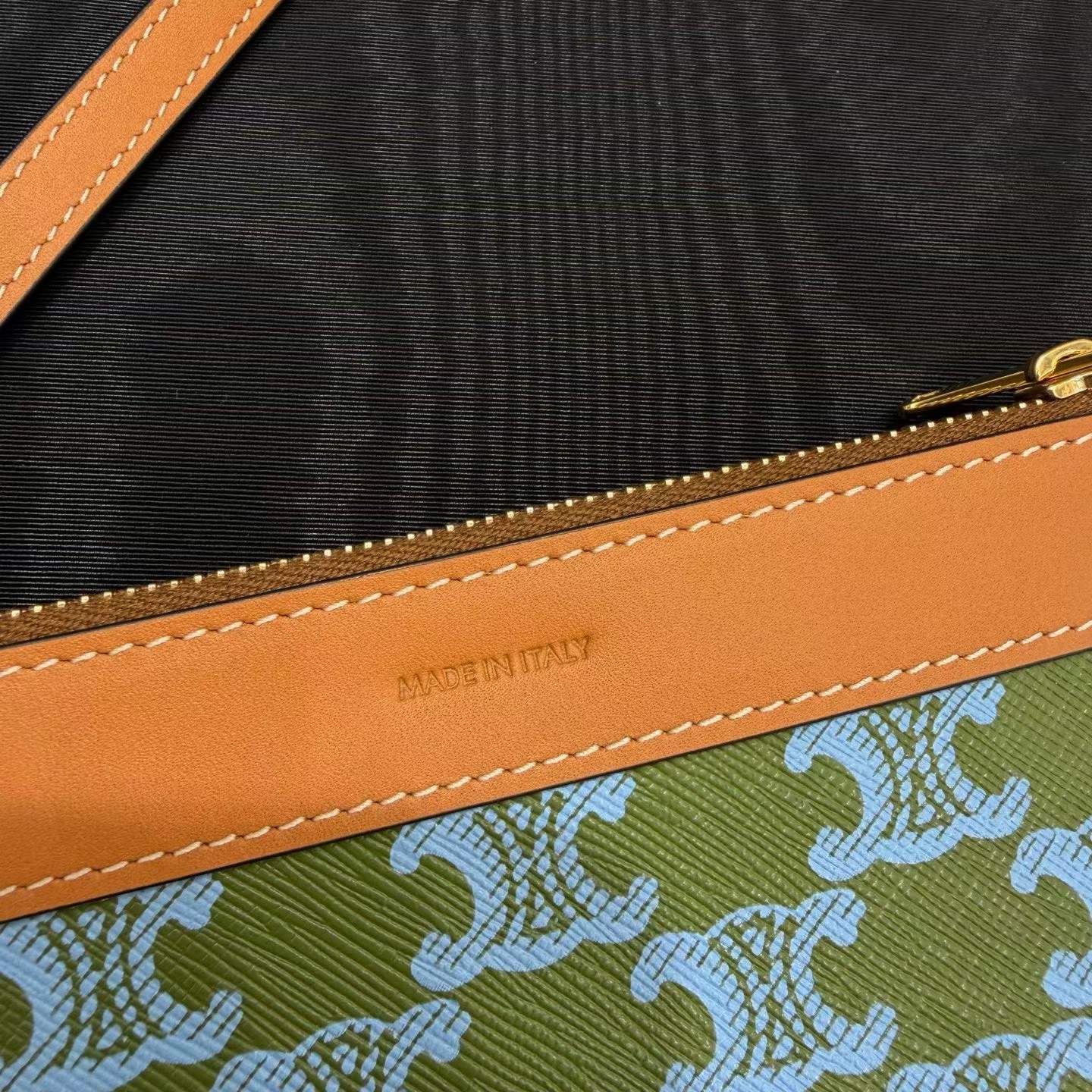 Celine Soft Shopper Bag In Triomphe Canvas And Calfskin view 9
