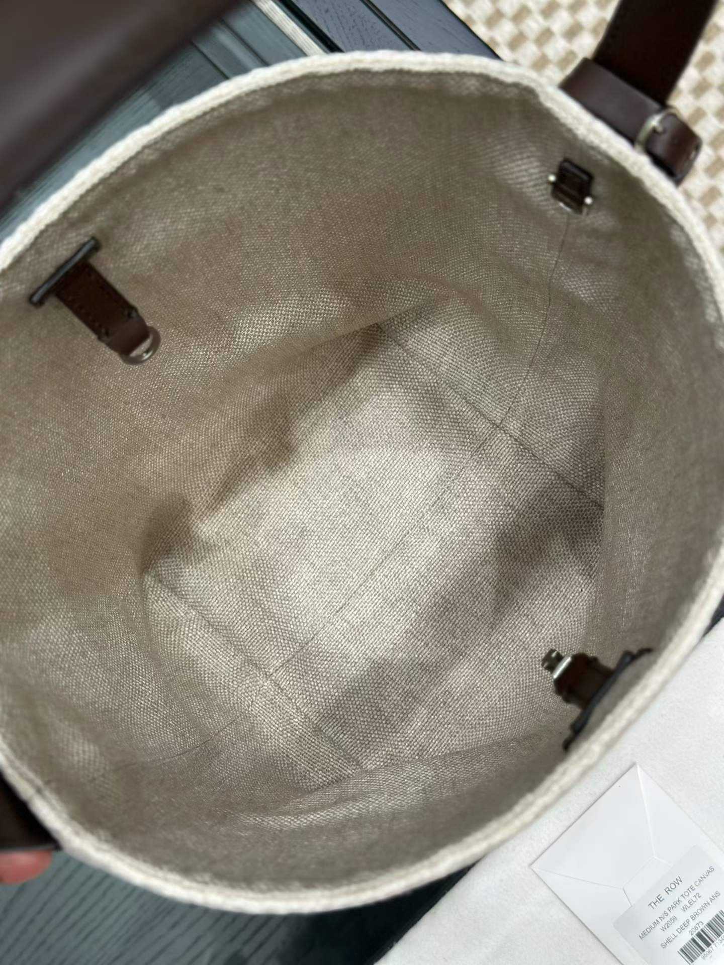 The Row MEDIUM N/S Park Leather tote bag view 6
