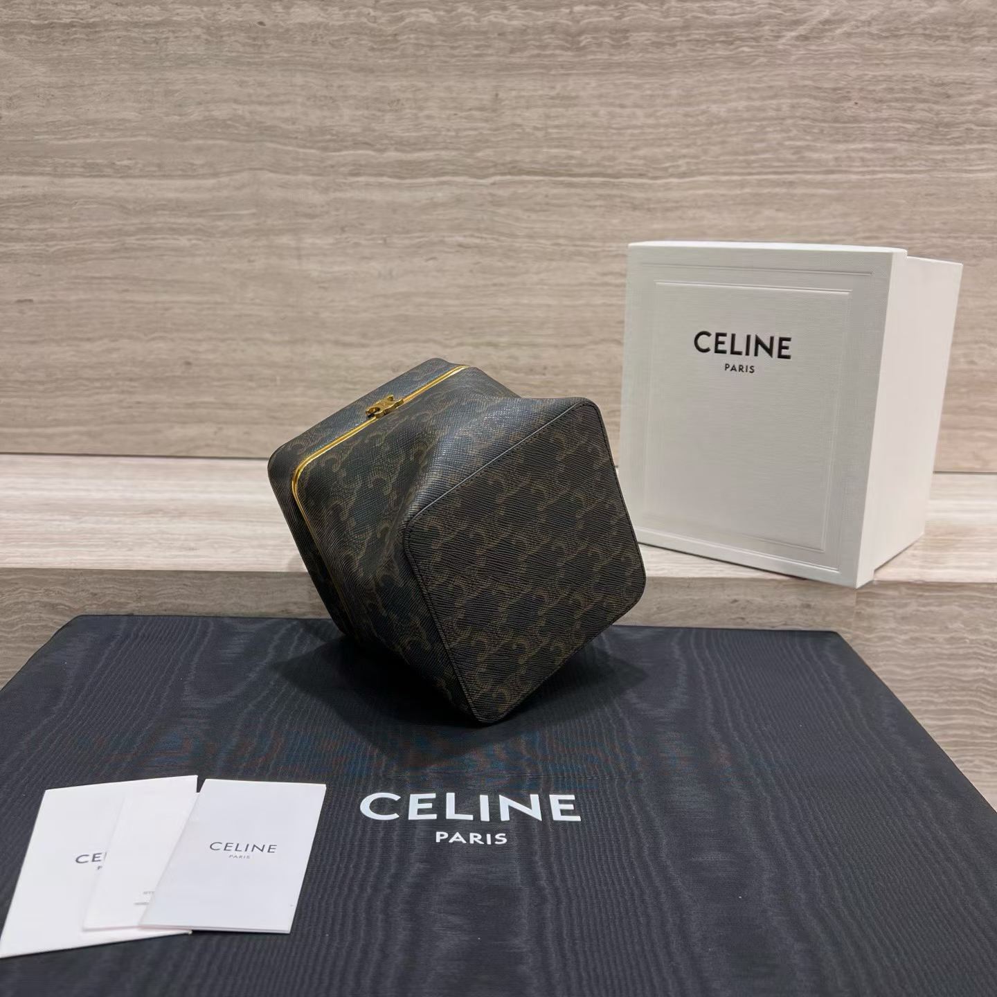 Celine Cube In Supple Calfskin view 3